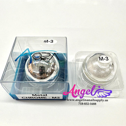 Aora Chrome Powder M03 Silver Metal - Angelina Nail Supply NYC