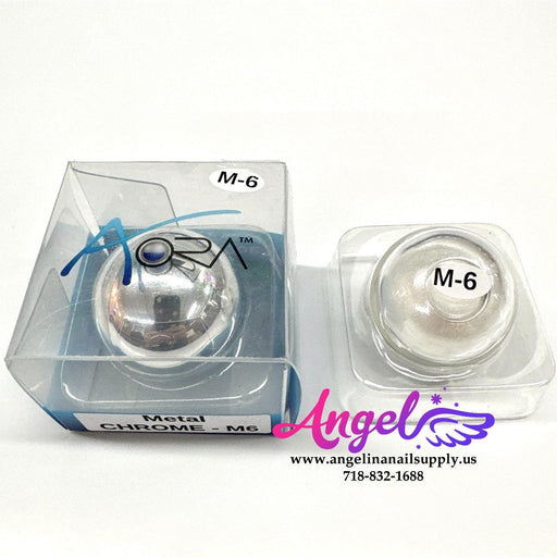 Aora Chrome Powder M06 White Metal - Angelina Nail Supply NYC