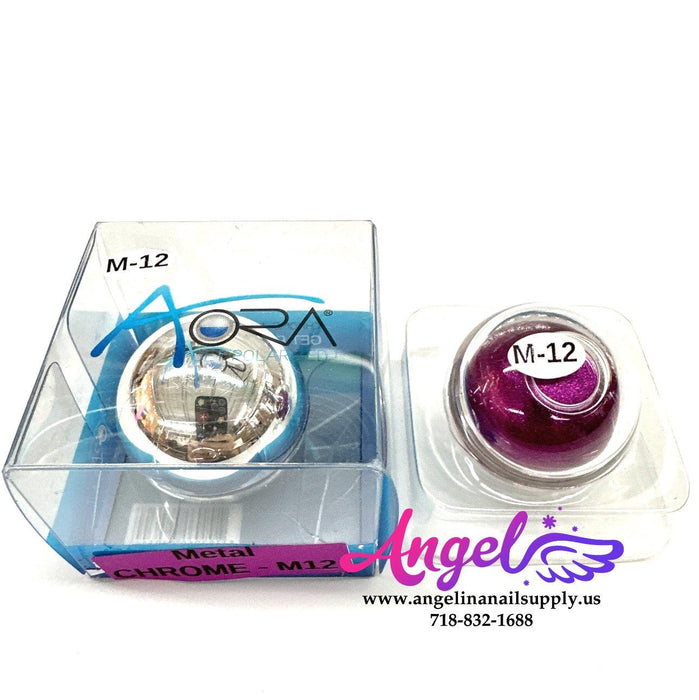 Aora Chrome Powder M12 Purple Metal - Angelina Nail Supply NYC