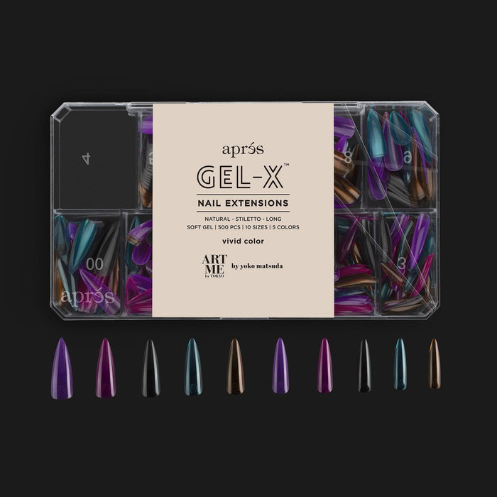 Aprés Box of Tips Natural - Stiletto - Long - Vivid Color - Angelina Nail Supply NYC