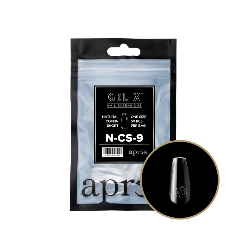 Aprés Refill Bags Natural Coffin Short (50pcs/pack) - Angelina Nail Supply NYC