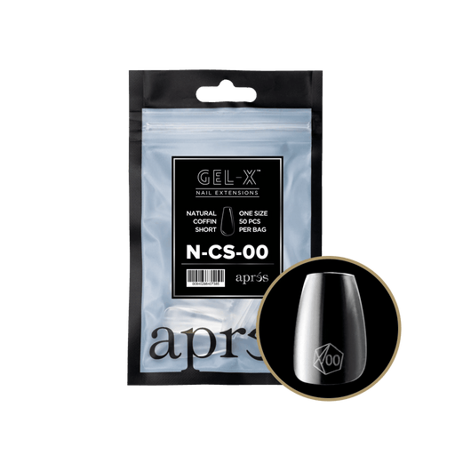 Aprés Refill Bags Natural Coffin Short (50pcs/pack) - Angelina Nail Supply NYC