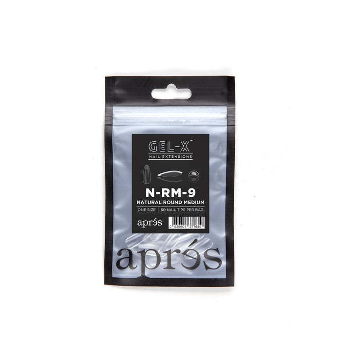 Aprés Refill Bags Natural Round Medium (50pcs/pack) - Angelina Nail Supply NYC