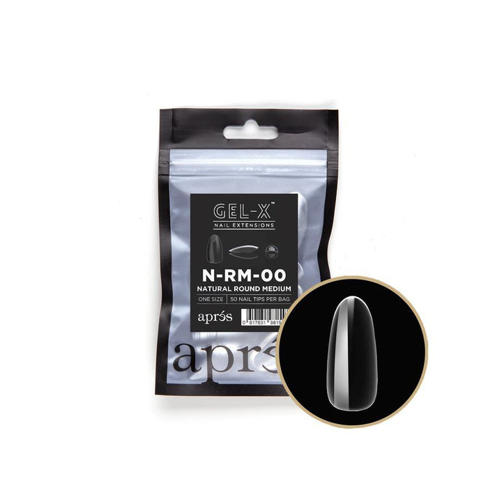 Aprés Refill Bags Natural Round Medium (50pcs/pack) - Angelina Nail Supply NYC