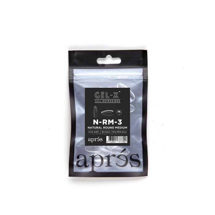 Aprés Refill Bags Natural Round Medium (50pcs/pack) - Angelina Nail Supply NYC