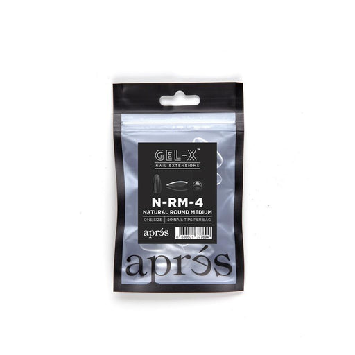 Aprés Refill Bags Natural Round Medium (50pcs/pack) - Angelina Nail Supply NYC