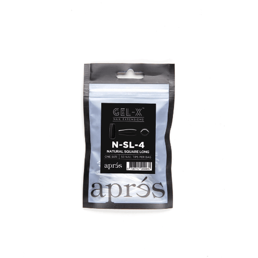 Aprés Refill Bags Natural Square Long (50pcs/pack) - Angelina Nail Supply NYC