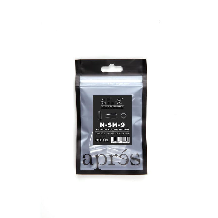 Aprés Refill Bags Natural Square Medium (50pcs/pack) - Angelina Nail Supply NYC