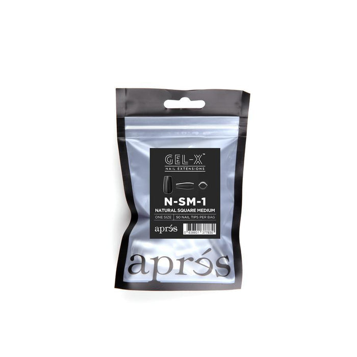 Aprés Refill Bags Natural Square Medium (50pcs/pack) - Angelina Nail Supply NYC