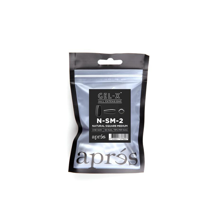 Aprés Refill Bags Natural Square Medium (50pcs/pack) - Angelina Nail Supply NYC