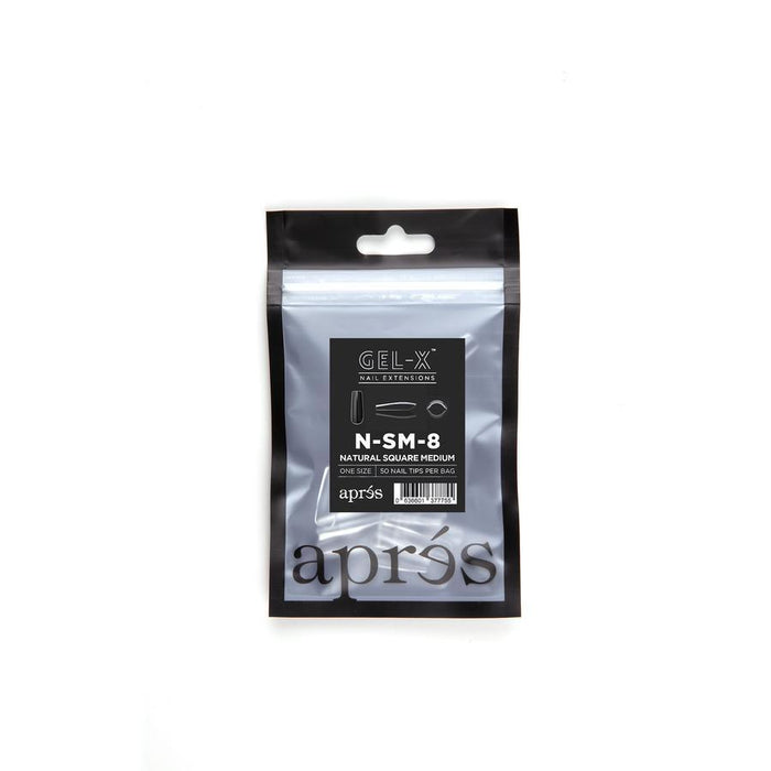 Aprés Refill Bags Natural Square Medium (50pcs/pack) - Angelina Nail Supply NYC