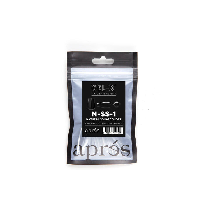 Aprés Refill Bags Natural Square Short (50pcs/pack) - Angelina Nail Supply NYC