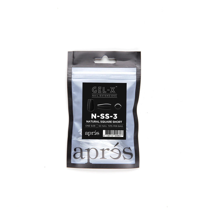 Aprés Refill Bags Natural Square Short (50pcs/pack) - Angelina Nail Supply NYC