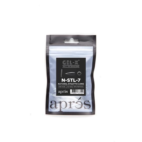 Aprés Refill Bags Natural Stiletto Long (50pcs/pack) - Angelina Nail Supply NYC