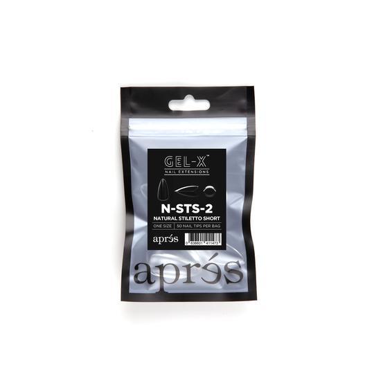 Aprés Refill Bags Natural Stiletto Short (50pcs/pack) - Angelina Nail Supply NYC