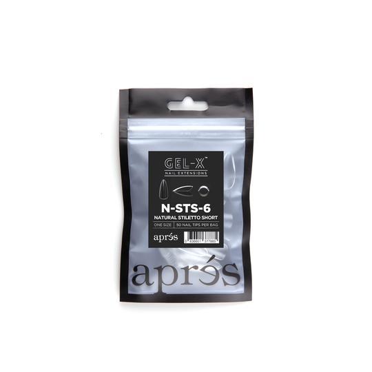 Aprés Refill Bags Natural Stiletto Short (50pcs/pack) - Angelina Nail Supply NYC