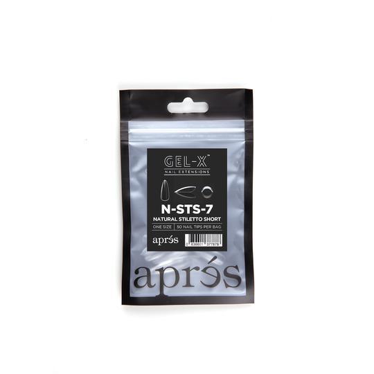 Aprés Refill Bags Natural Stiletto Short (50pcs/pack) - Angelina Nail Supply NYC