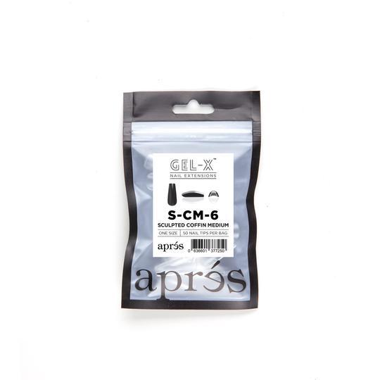 Aprés Refill Bags Sculpted Coffin Medium (50pcs/pack) - Angelina Nail Supply NYC