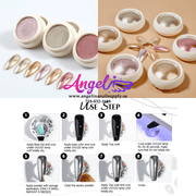 Chrome Mirror Powder Pigment Colorful 6 Colors Pack - Angelina Nail Supply NYC