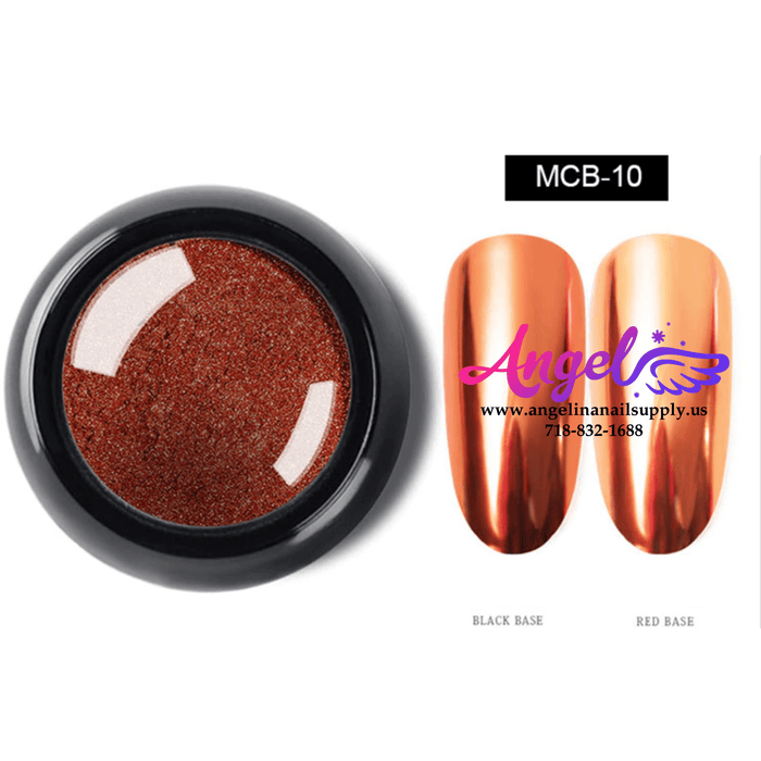 Chrome Mirror Powder Pigment MCB 12 Colors Pack - Angelina Nail Supply NYC