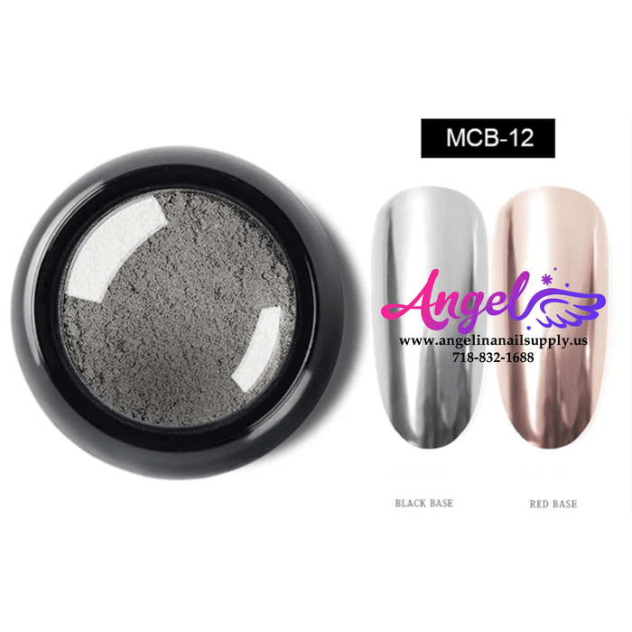 Chrome Mirror Powder Pigment MCB 12 Colors Pack - Angelina Nail Supply NYC