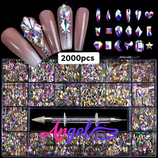 Diamond - Rhinestone Box set 2000pcs - Angelina Nail Supply NYC