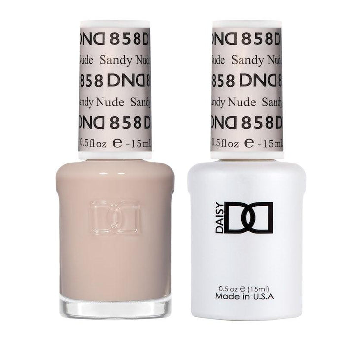 Dnd Gel 858 Sandy Nude - Angelina Nail Supply NYC