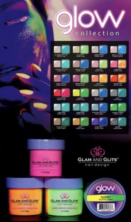 GLOW TO DARK POWDER | FULL SET 48 COLOR - Angelina Nail Supply NYC