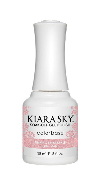Kiara Sky Gel Color 496 Pinking Of Sparkle - Angelina Nail Supply NYC