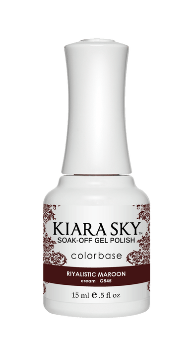 Kiara Sky Gel Color 545 Riyalistic Maroon - Angelina Nail Supply NYC