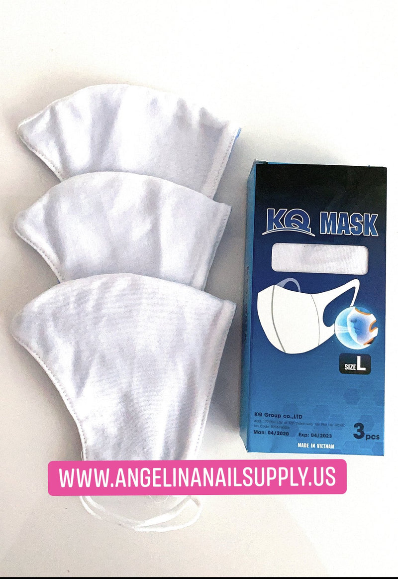 KQ Reusable Mask - Box / 3 PCS - Angelina Nail Supply NYC