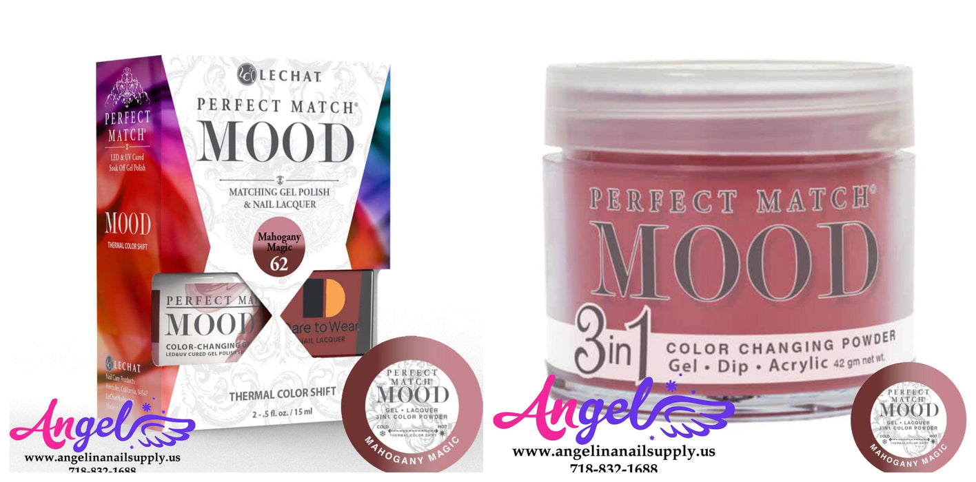 Lechat Perfect Match Mood 3in1 Combo 62 Mahogany Magic - Angelina Nail Supply NYC