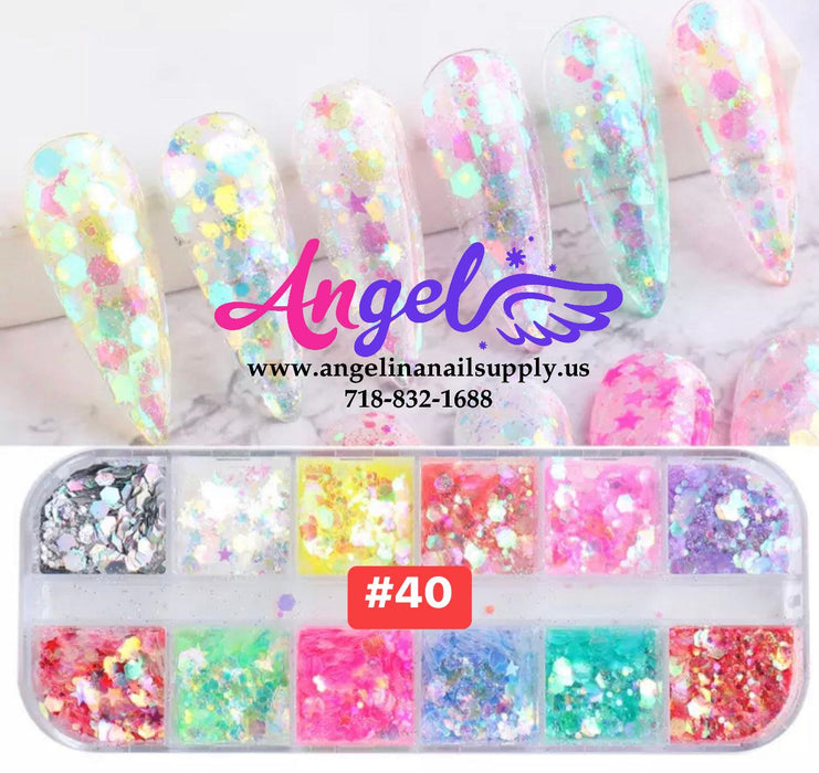 Nail Glitter - Design Box - Angelina Nail Supply NYC