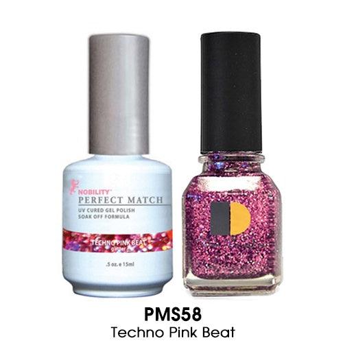 Perfect Match Gel Duo PMS 058 TECHNO PINK BEAT - Angelina Nail Supply NYC