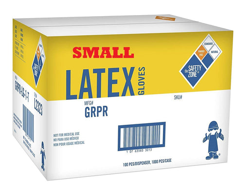 Safety Zone Glove | Latex Gloves (Case/10boxes)| Small Size - Angelina Nail Supply NYC