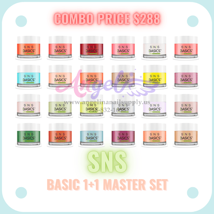 SNS Dip Powder Basic 1+1 Master Set - Angelina Nail Supply NYC