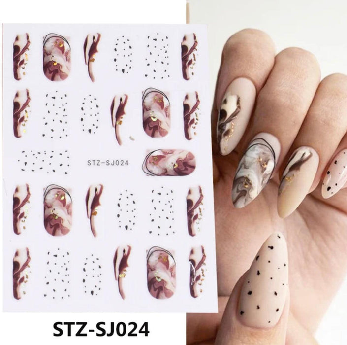 Sticker Marble - Smoke Design - Angelina Nail Supply NYC