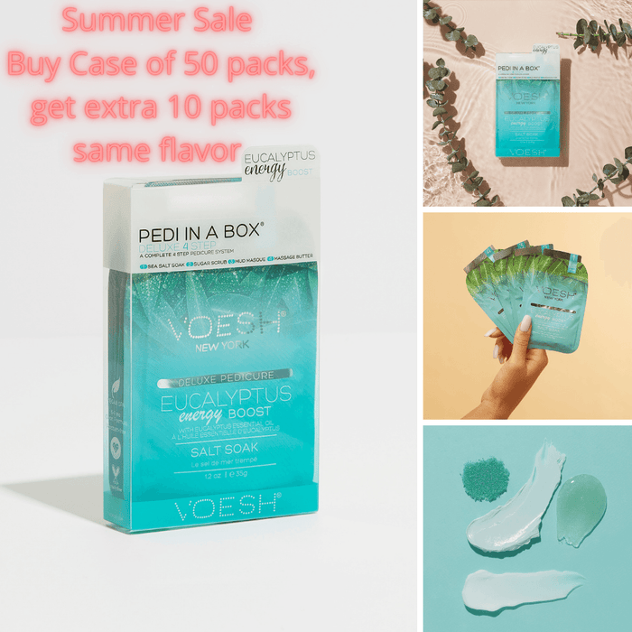 VOESH Eucalyptus Energy Boost (Case of 50 packs + get extra 10 packs FREE same flavor) - Angelina Nail Supply NYC